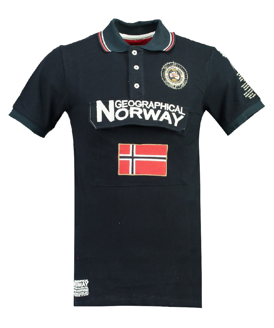 Kayfour navy pure cotton polo top Sale - geographical norway