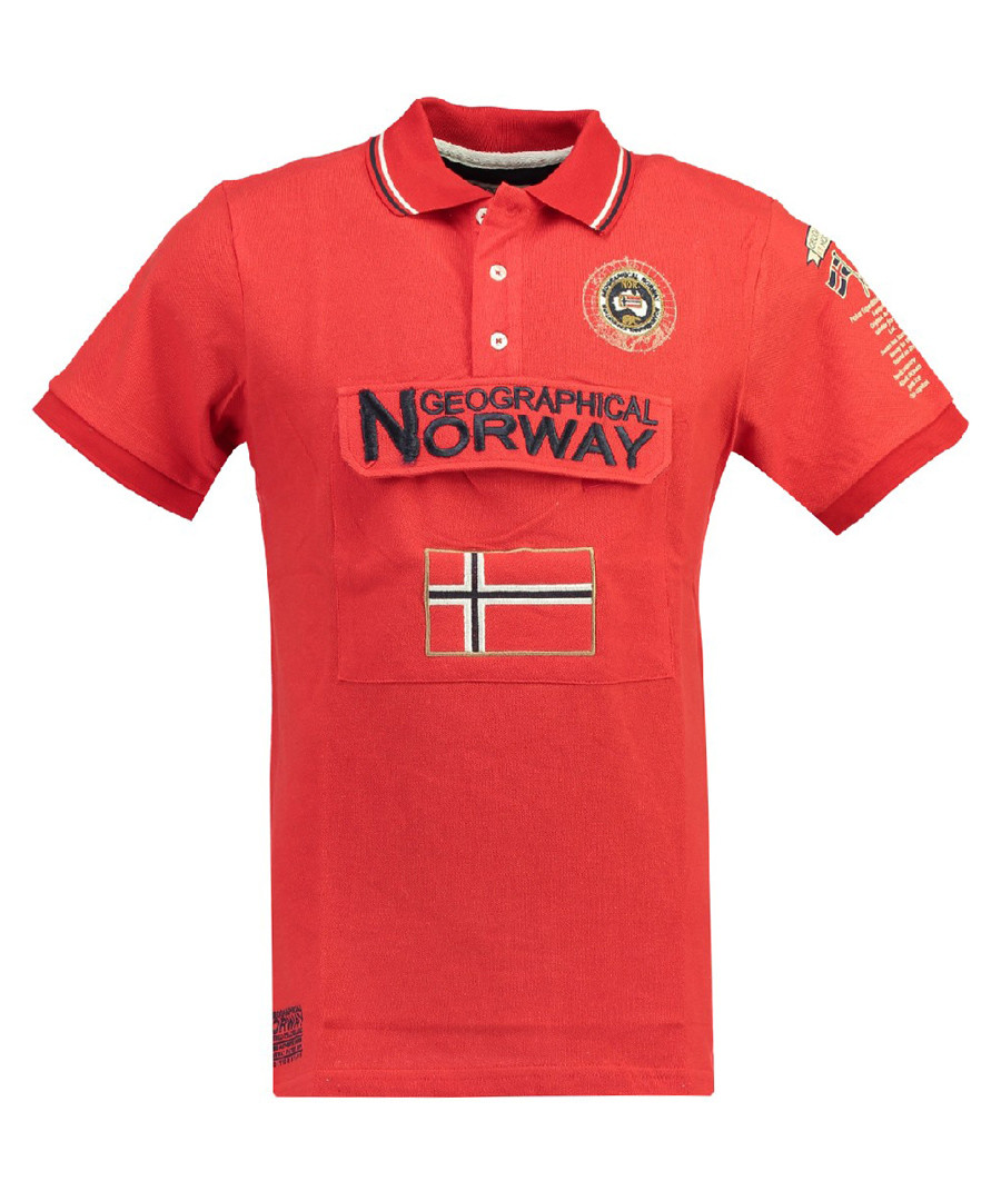 Kayfour red pure cotton polo top Sale - geographical norway