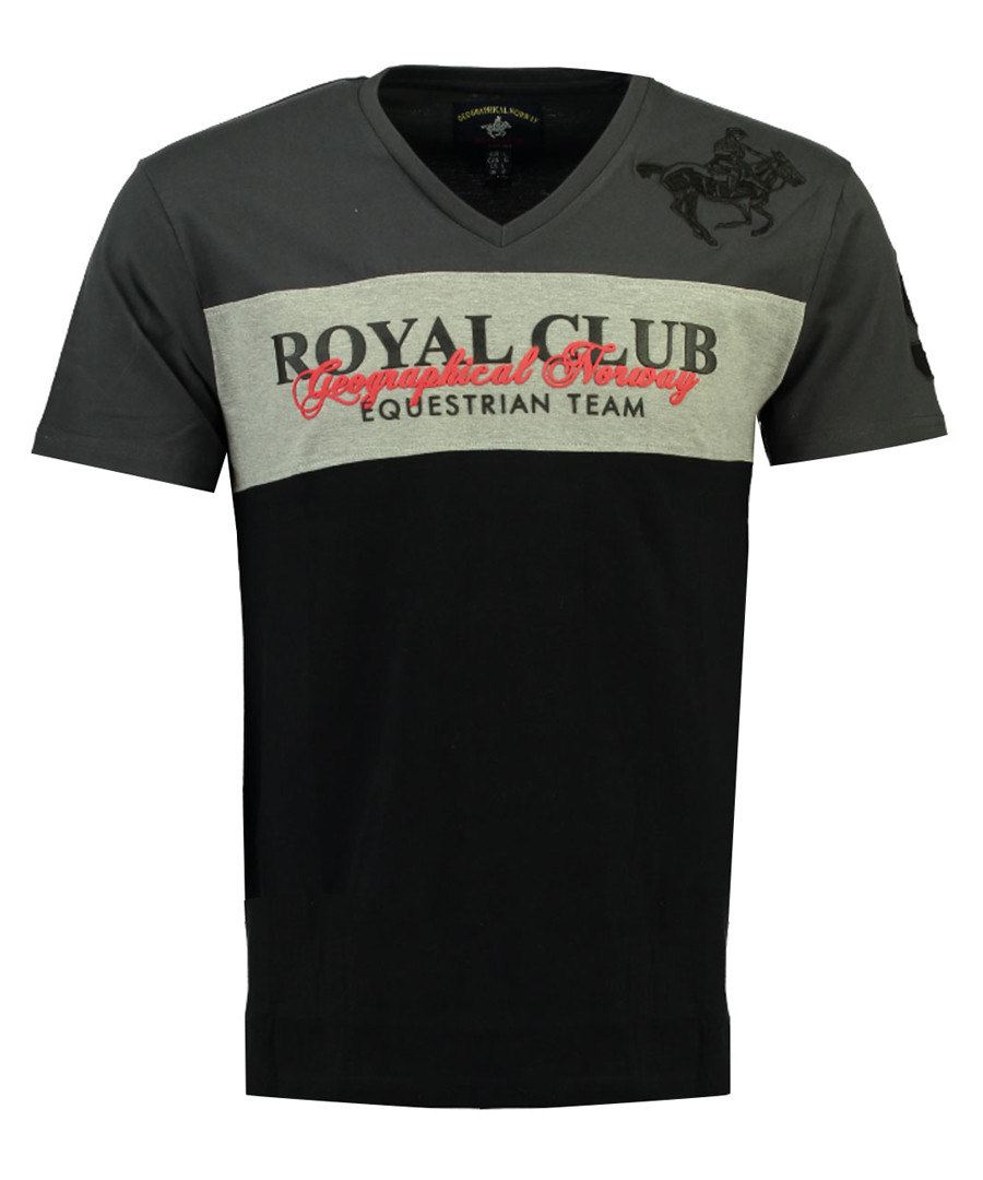 Jice black pure cotton print T-shirt Sale - geographical norway