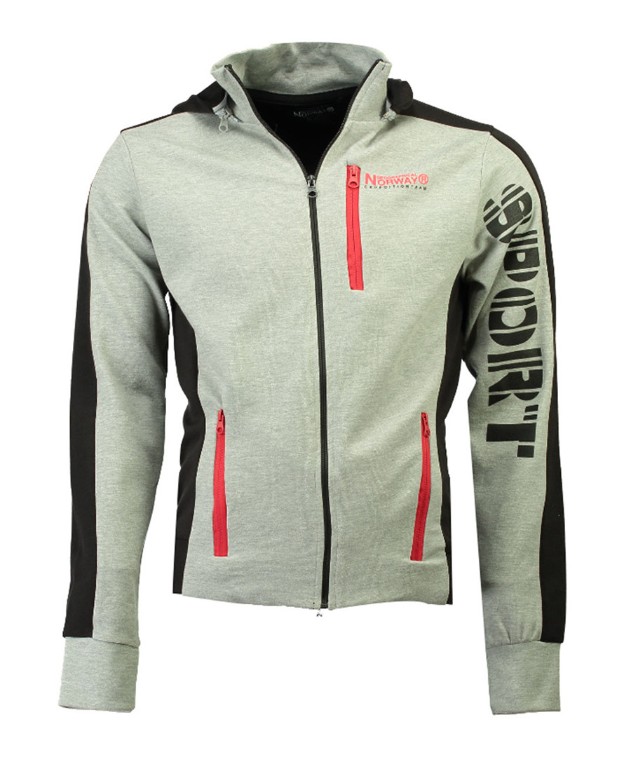 Guniort grey zip-up hoodie Sale - geographical norway