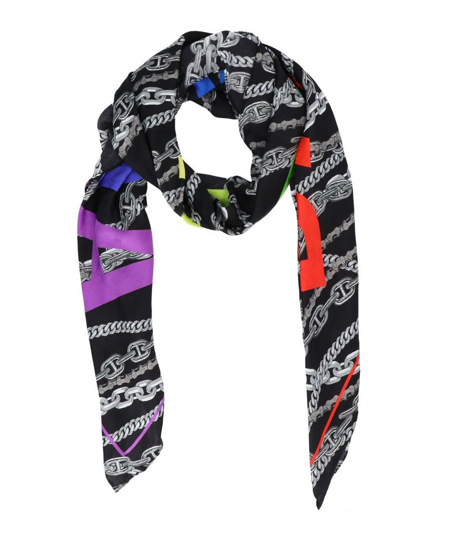 Multi-color pure silk print chain scarf Sale - balenciaga