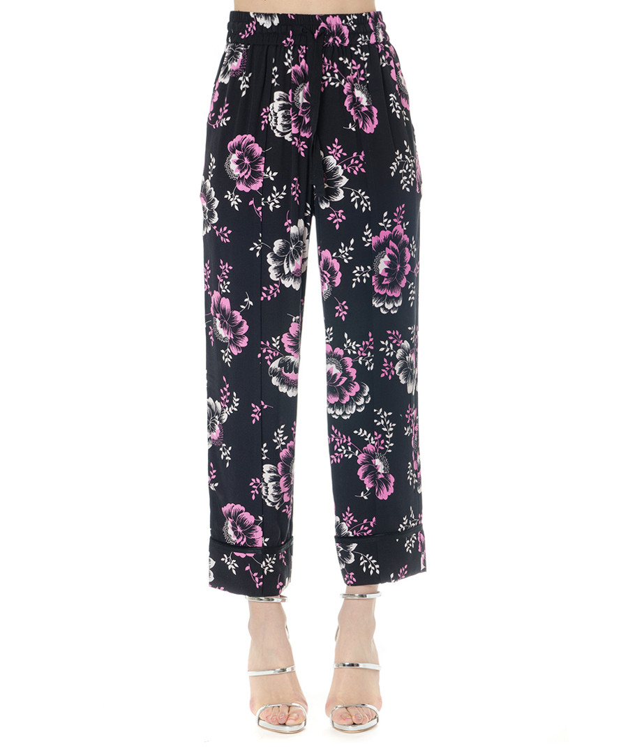 Black floral print trousers Sale - alexander mcqueen