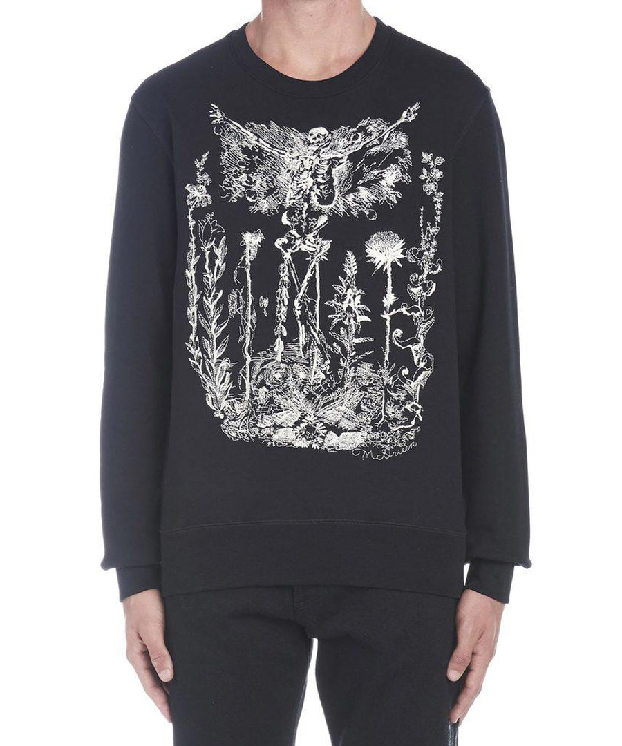 Black skeleton print sweatshirt Sale - alexander mcqueen