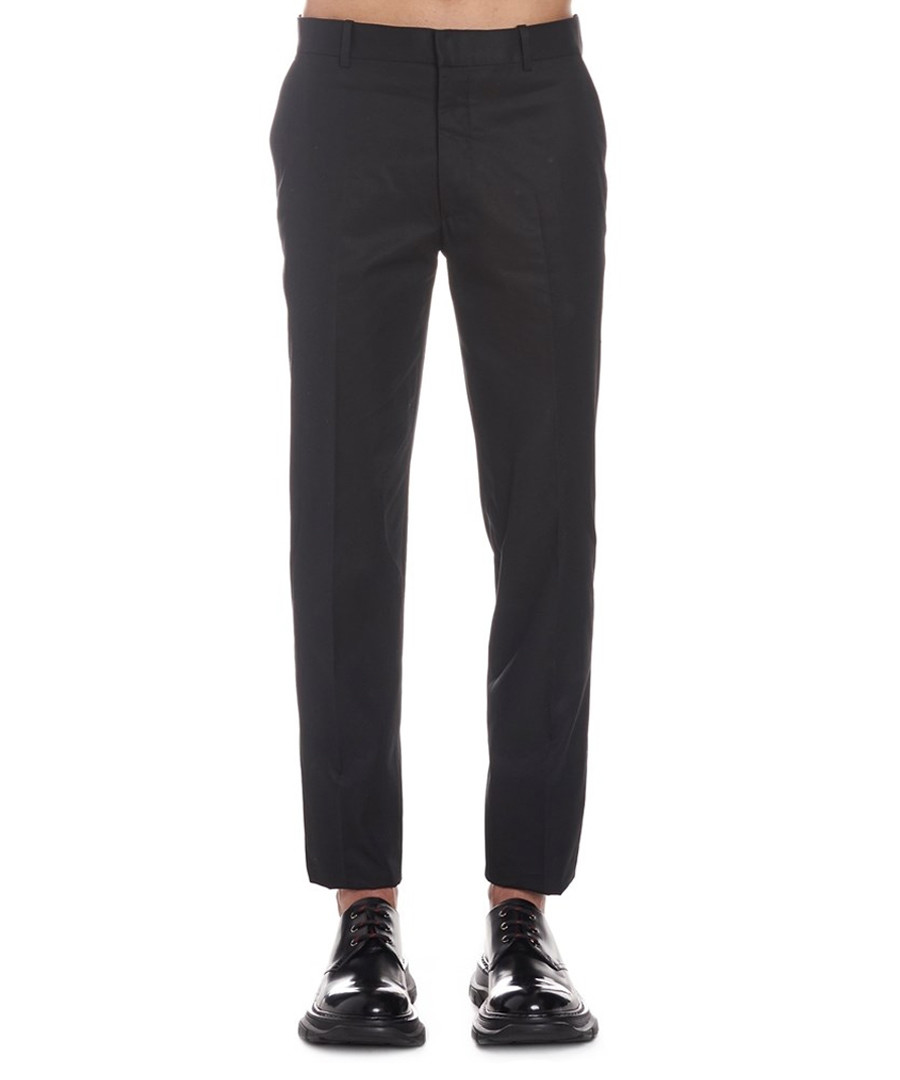Black pure cotton trousers Sale - alexander mcqueen