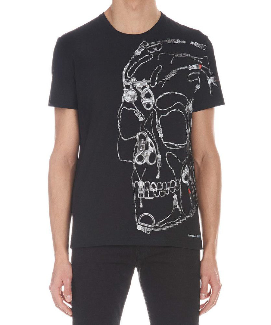 Skull Profile black T-shirt Sale - alexander mcqueen