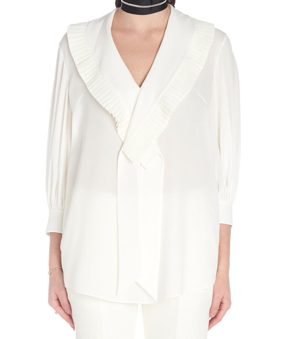 White pure silk crepe shirt Sale - alexander mcqueen