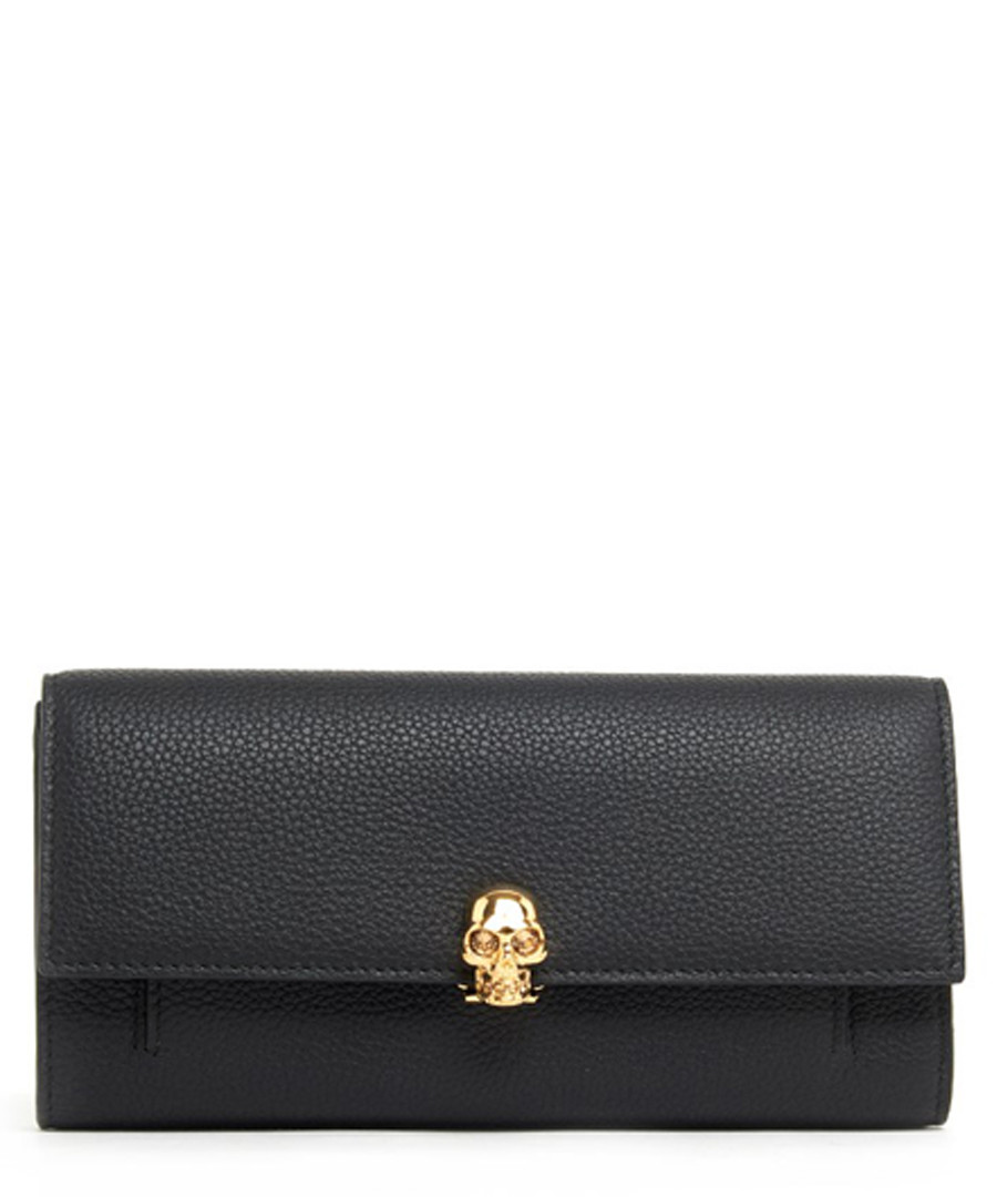 Black leather skull chain wallet Sale - alexander mcqueen
