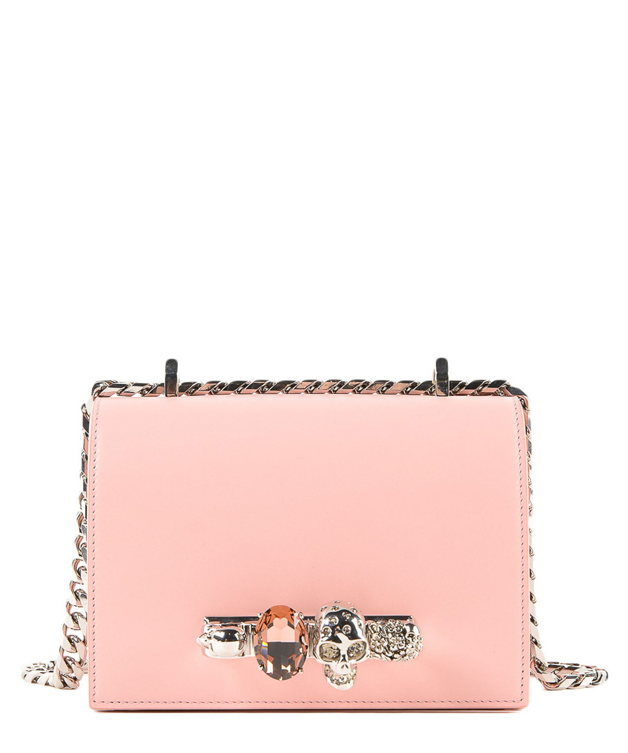 Pink leather knuckle crossbody Sale - alexander mcqueen