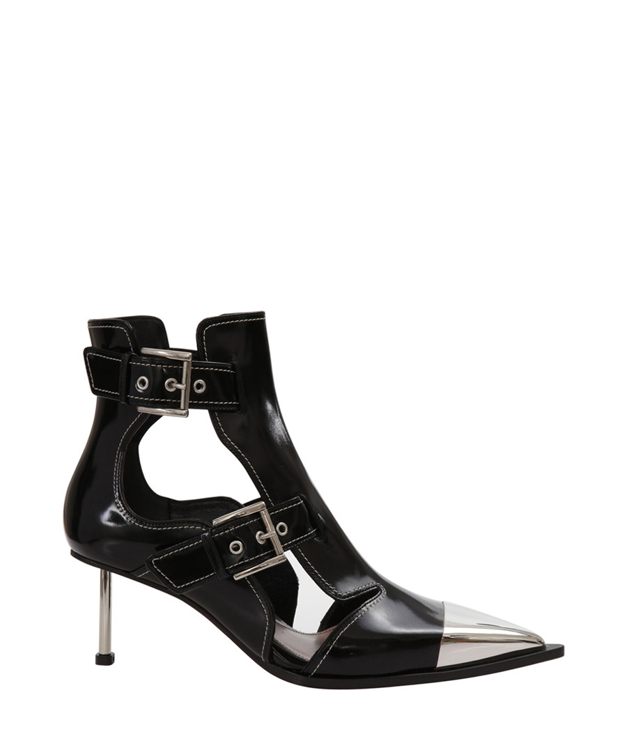 Black patent leather buckle ankle boots Sale - alexander mcqueen