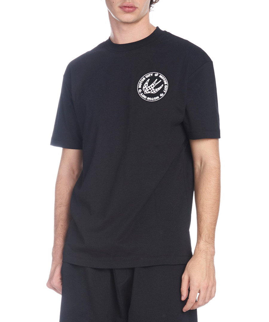 Black cotton logo T-shirt Sale - mcq alexander mcqueen