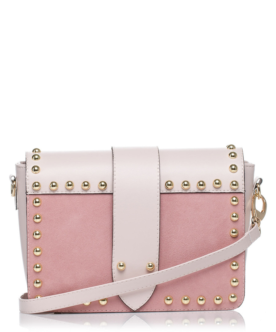 Powder pink studded shoulder bag Sale - stylove bags
