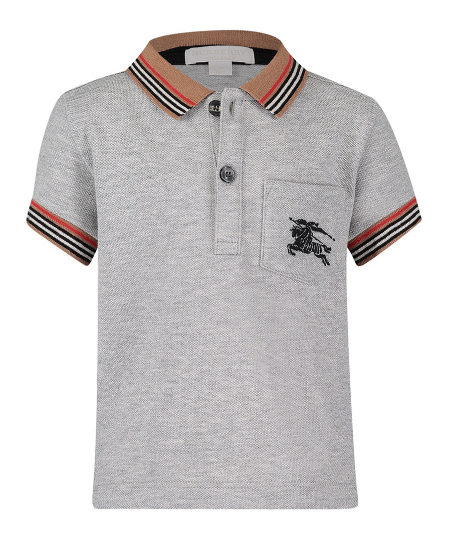 Grey pure cotton logo polo shirt Sale - burberry