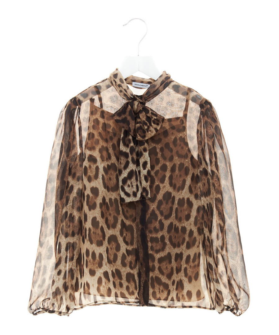 Multi-colour pure silk leopard blouse Sale - dolce & gabbana