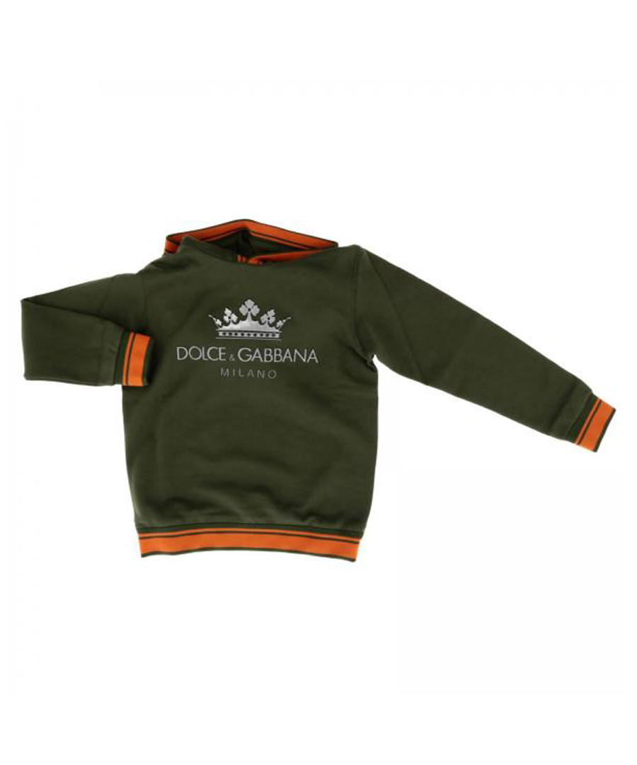 Verde pure cotton logo hoodie Sale - dolce & gabbana