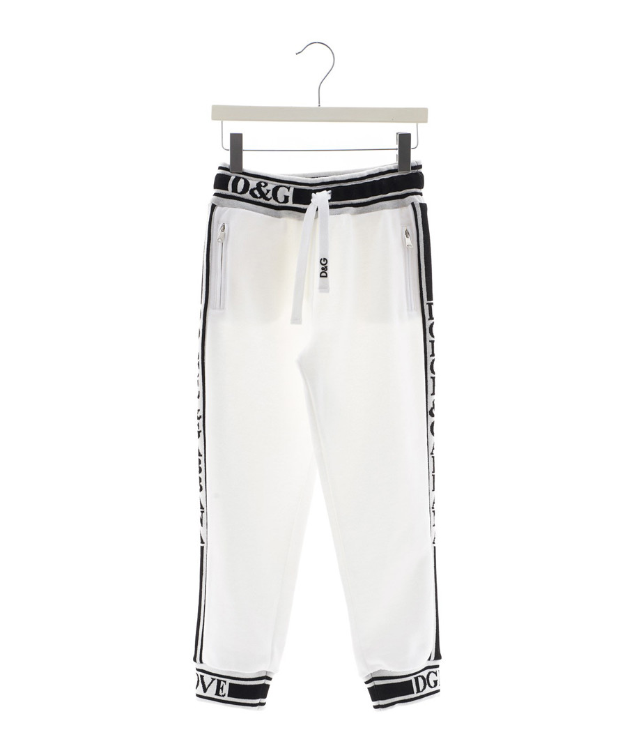 White pure cotton tracksuit bottom Sale - dolce & gabbana