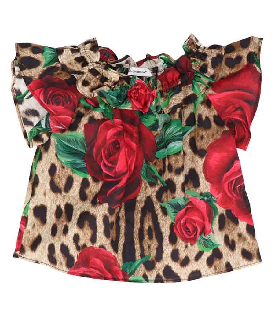 Multi-colour leopard rose top Sale - dolce & gabbana