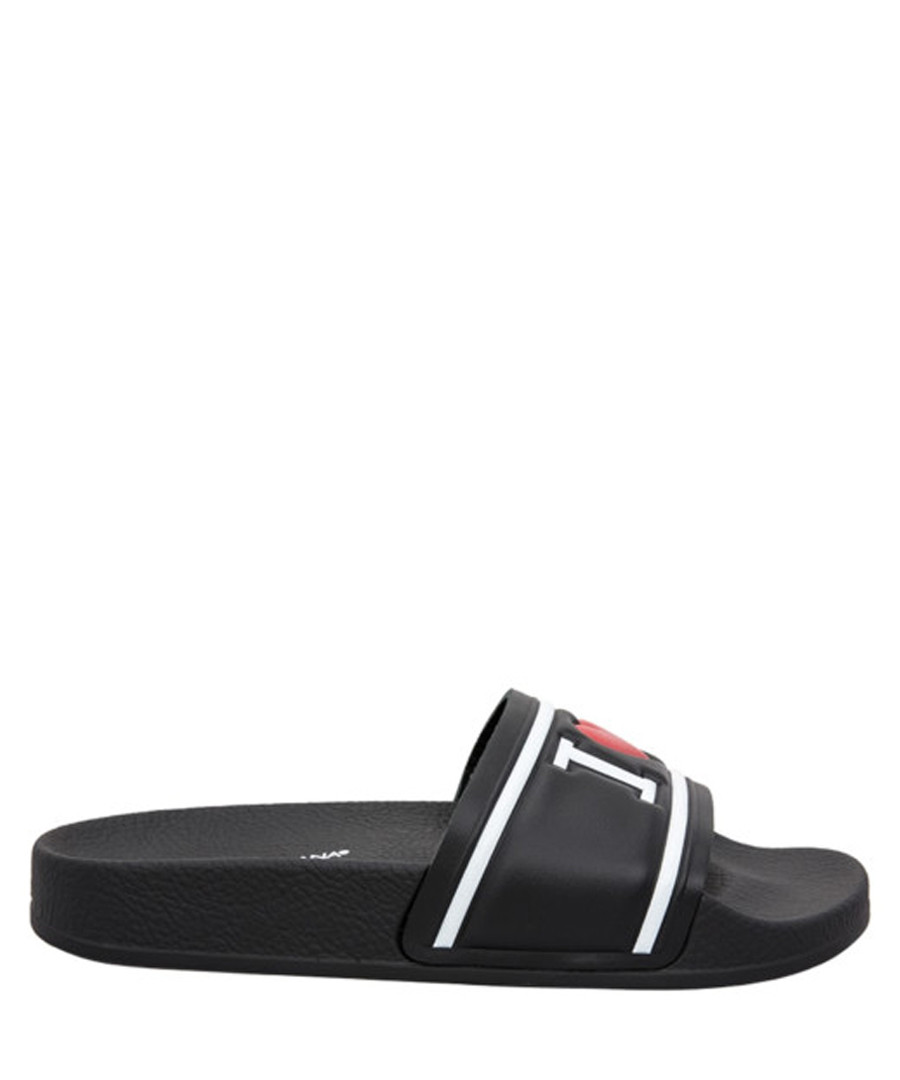 Black love logo slip-ons Sale - dolce & gabbana