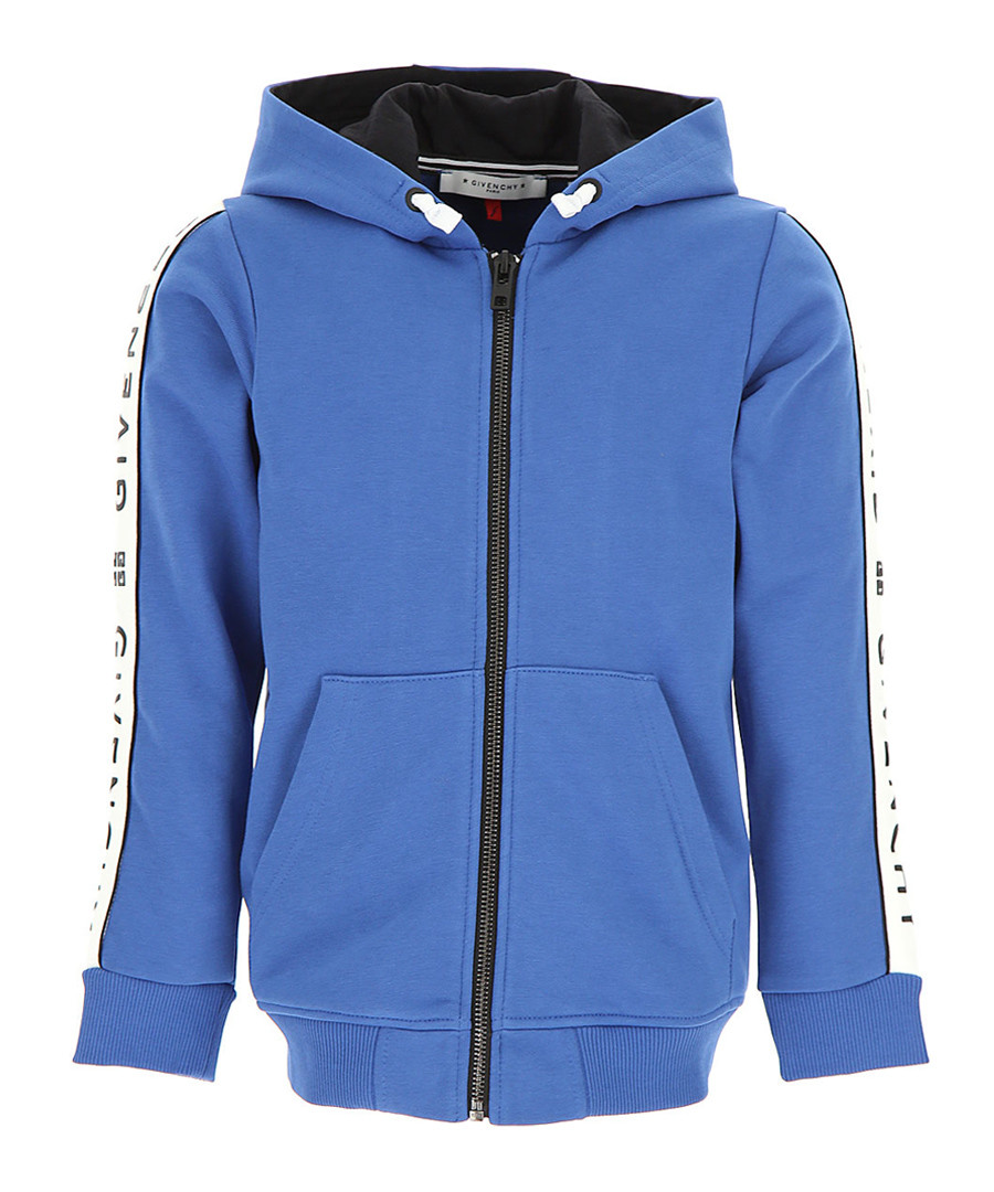Blue pure cotton logo hoodie Sale - givenchy