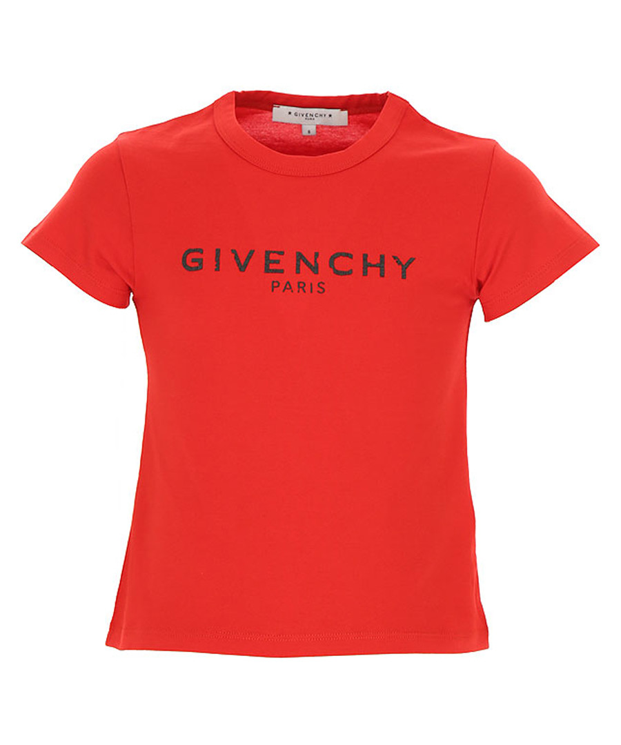 Red pure cotton logo T-shirt Sale - givenchy