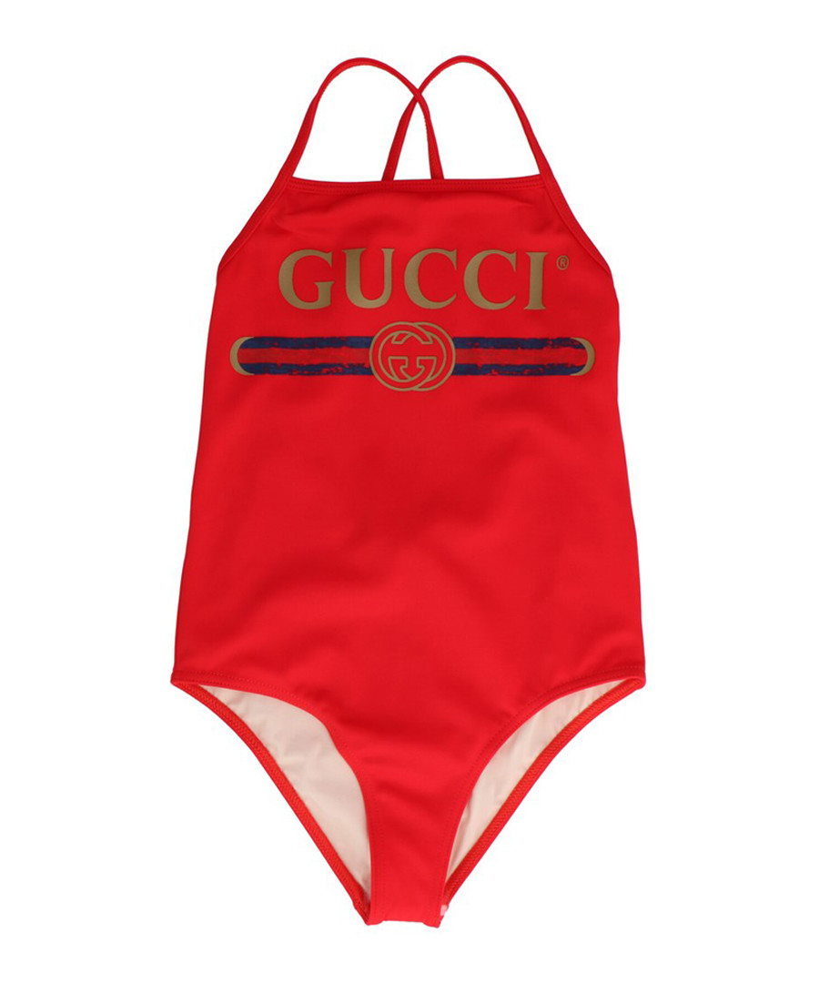 Red logo swimsuit Sale - gucci