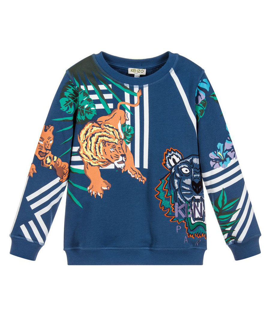 Multi-colour tiger print sweatshirt Sale - kenzo kids