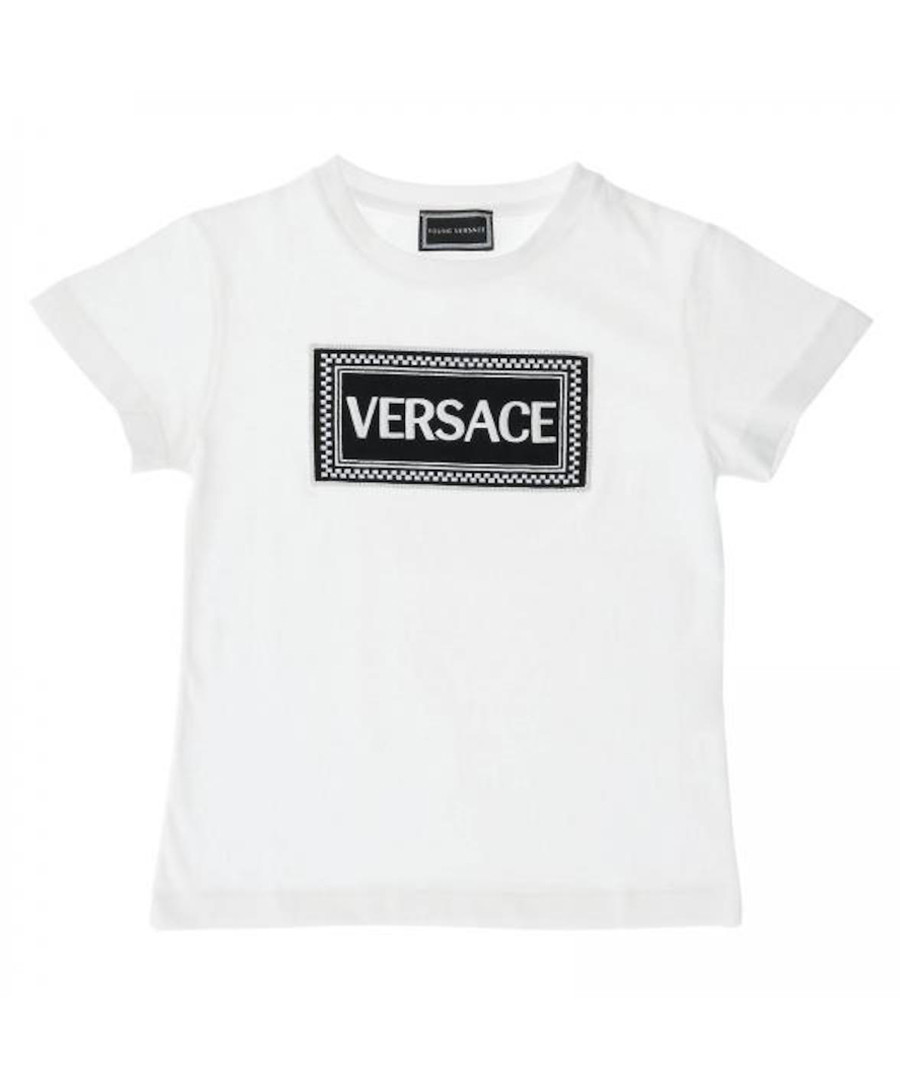 White pure cotton logo T-shirt Sale - young versace