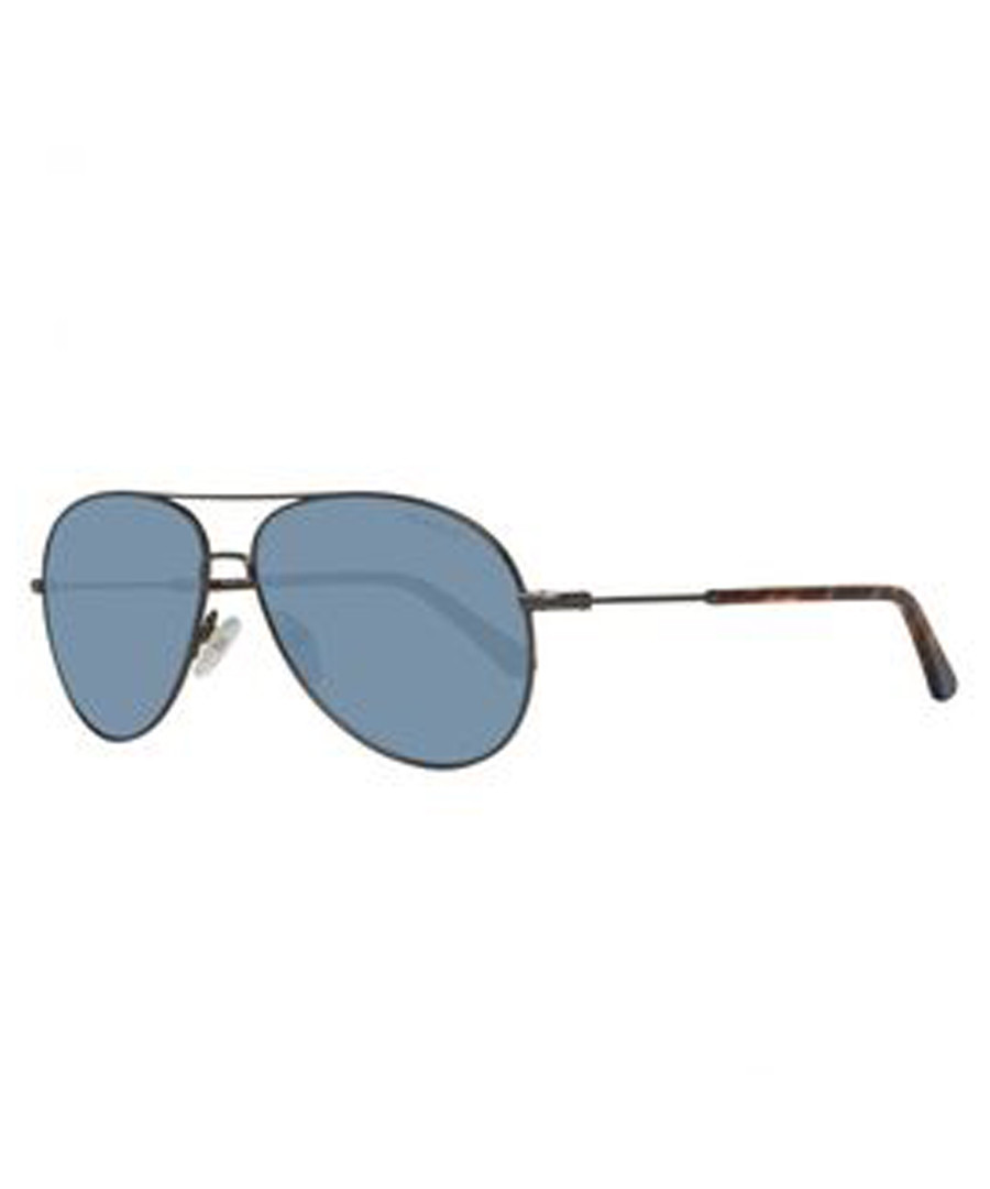 Gunmetal & blue aviator sunglasses Sale - gant