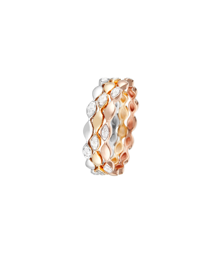 Trinity tri-gold 0.15ct diamond ring Sale - diamond & co.