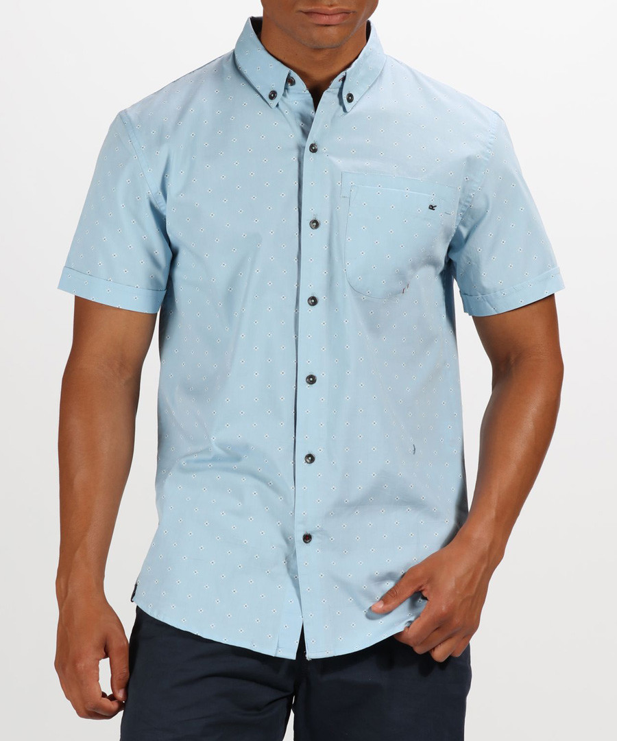 Powder blue button-up T-shirt Sale - regatta