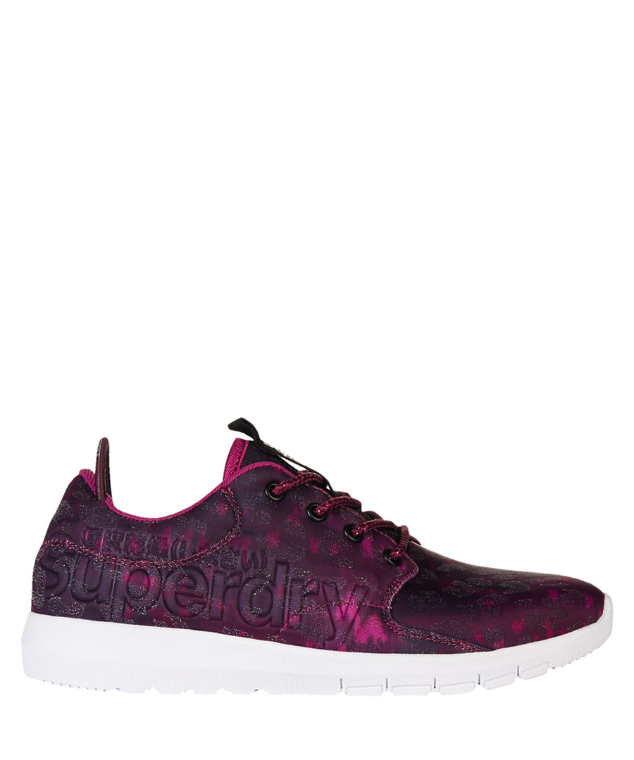 Burgundy Sport Leopard Superdry Scuba Sport Runner Sale - superdry