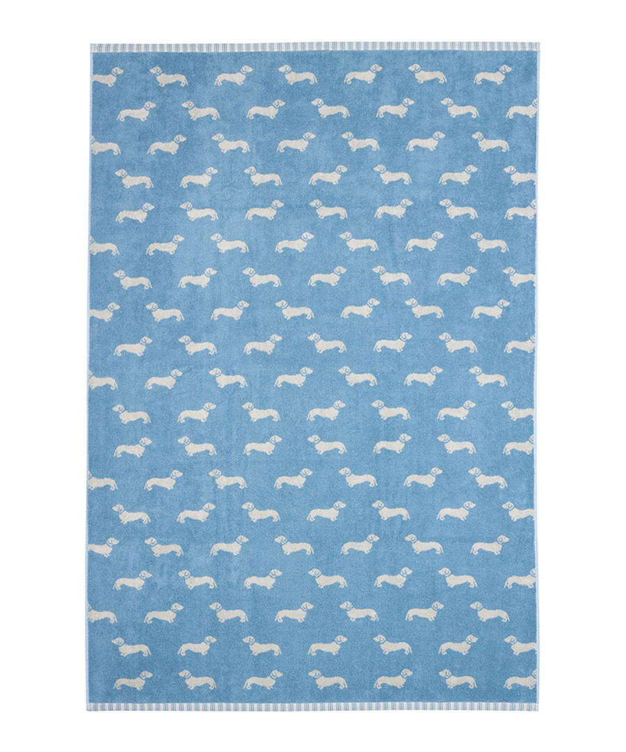 Blue Dachshund cotton sheet towel Sale - Emily Bond