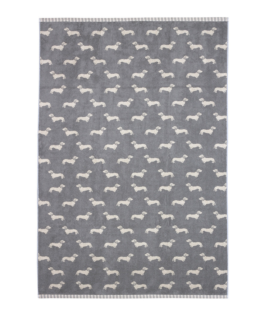 Grey Dachshund cotton sheet towel Sale - Emily Bond