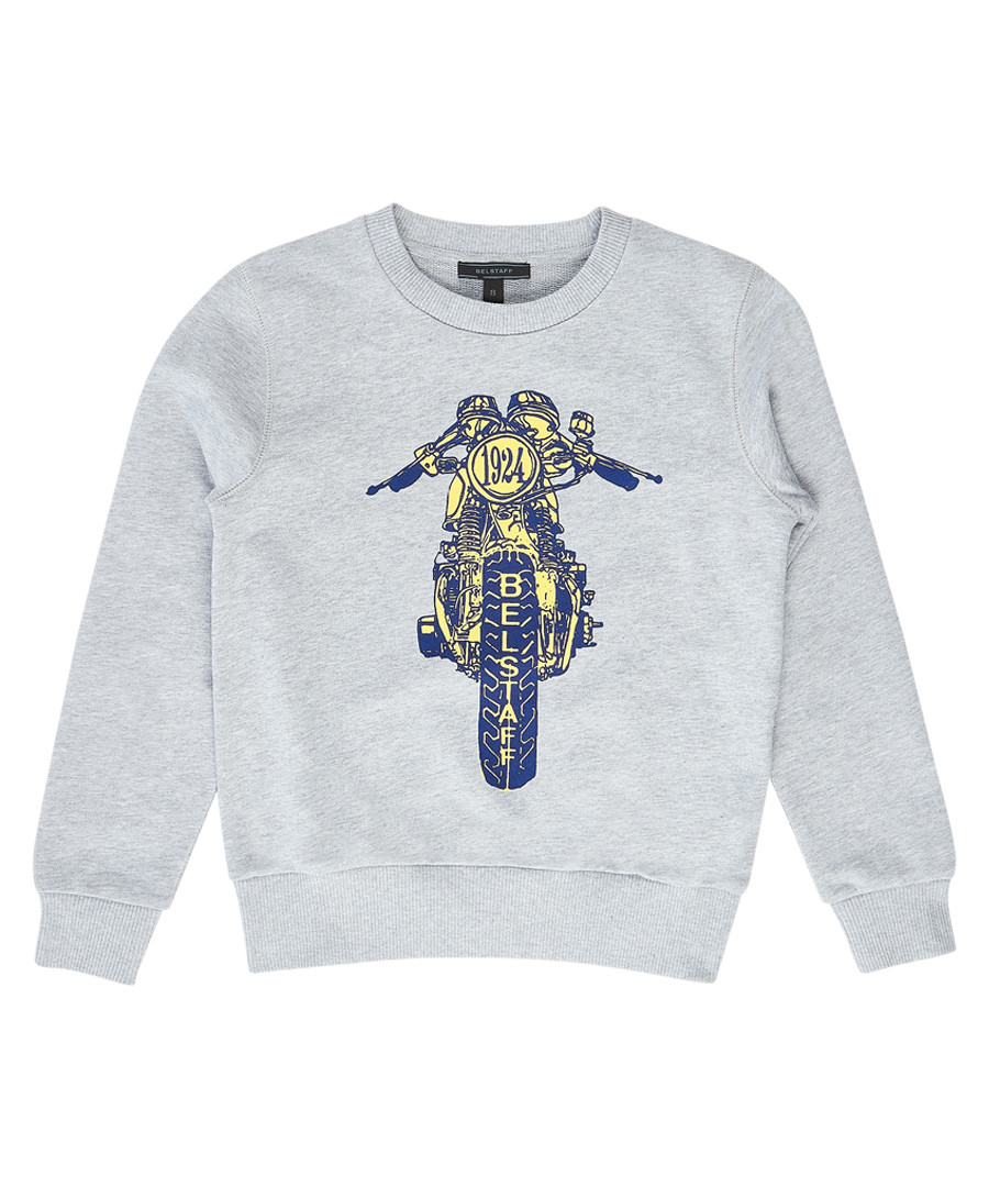 Riley Rider grey & blue graphic jumper Sale - Belstaff