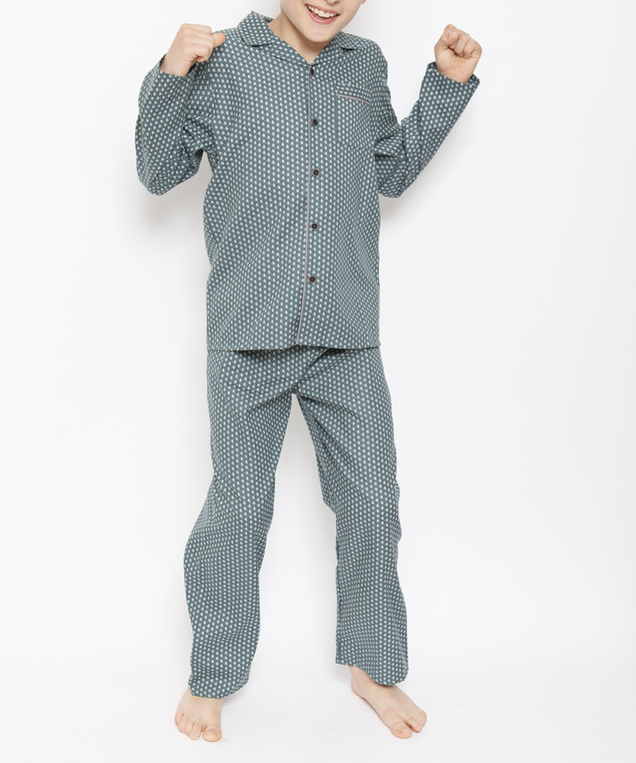 2pc Alfie green tile printed pyjama set Sale - cyberjammies