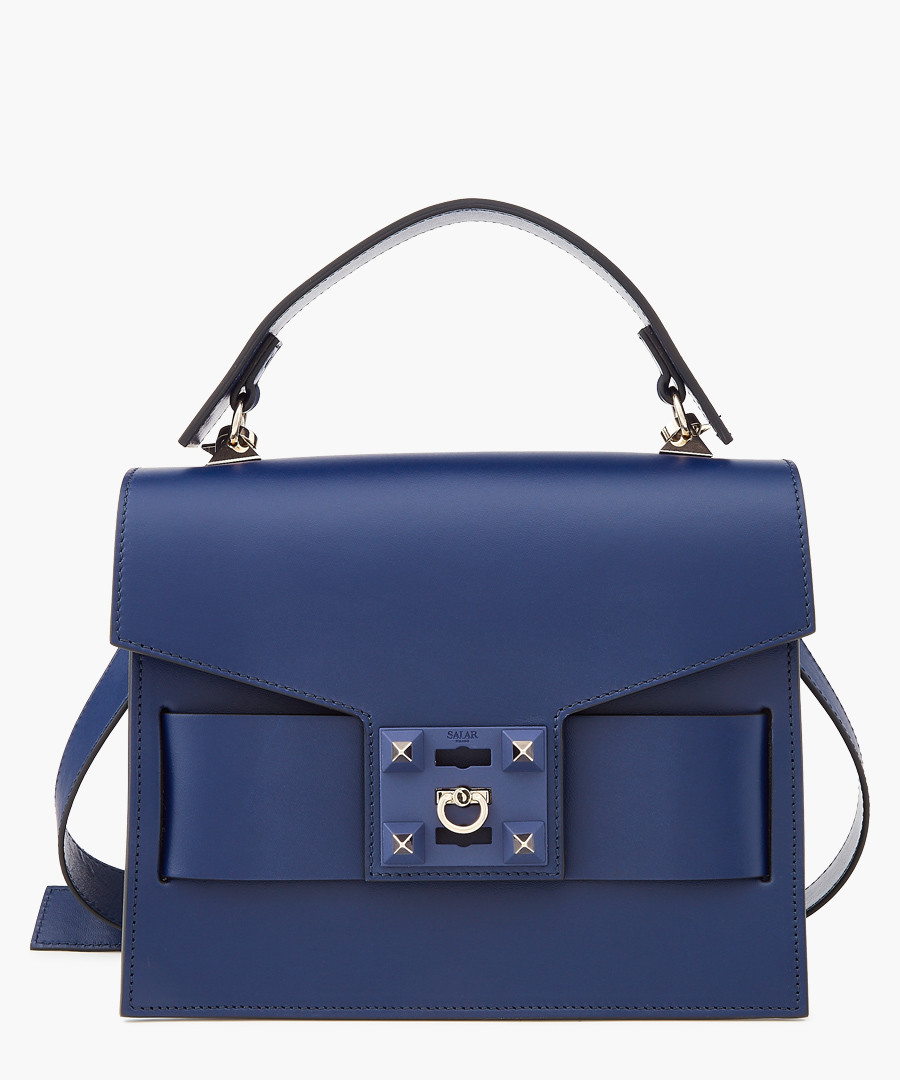 Gigi blue leather grab bag Sale - Salar
