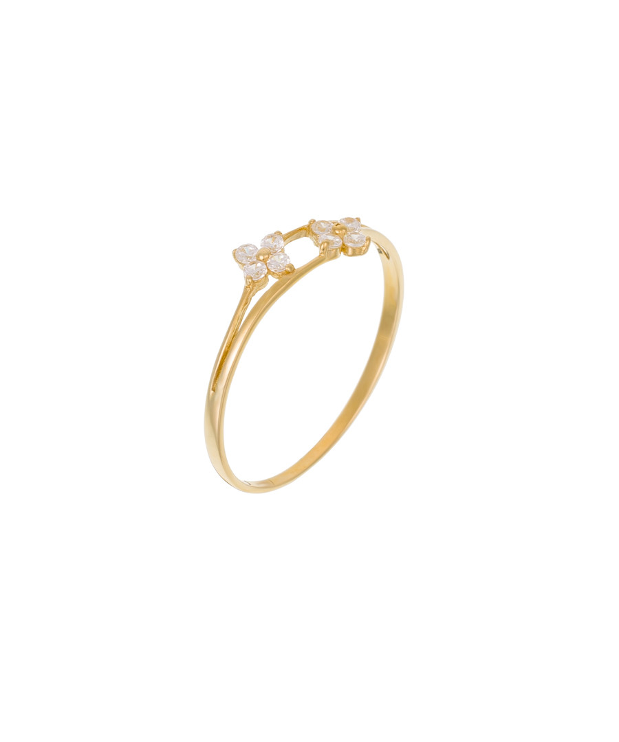 Rencontre florale yellow gold ring Sale - or eclat