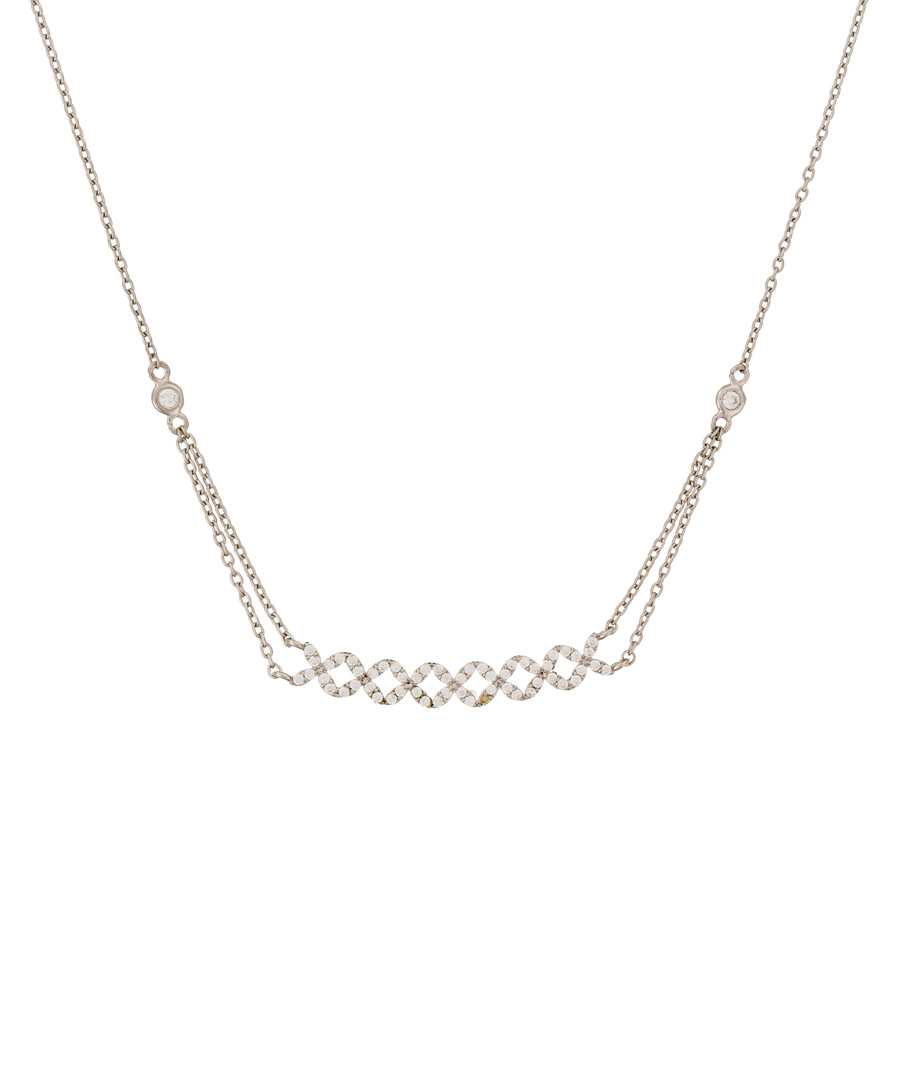 Brillants piqués white gold necklace Sale - or eclat