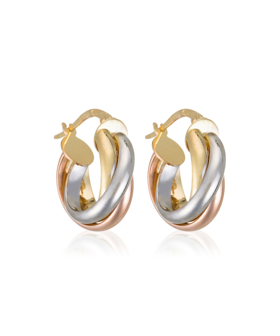 Enchanteresse tri-colour gold earrings Sale - or eclat