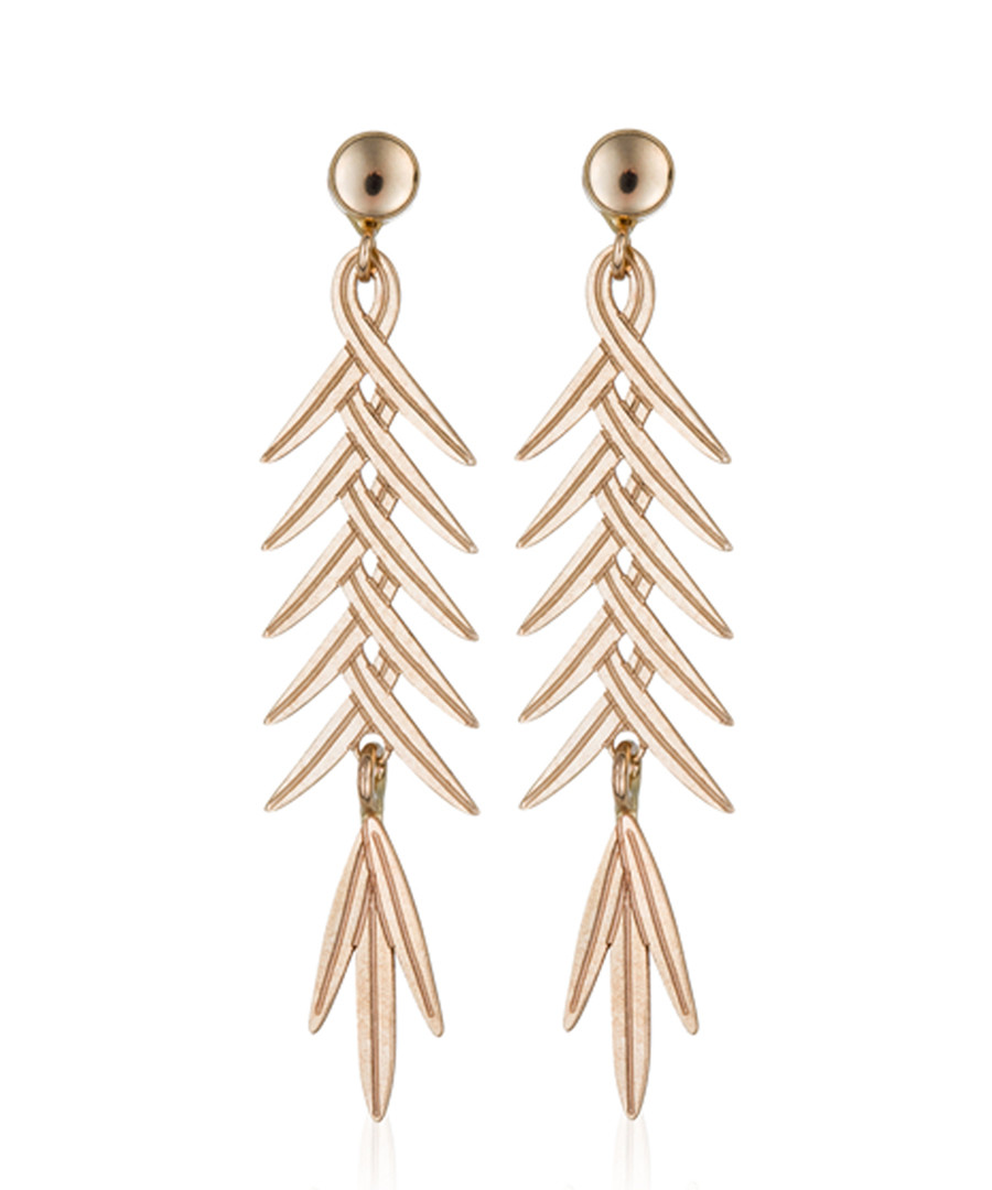 Feuillage brillant yellow gold earrings Sale - or eclat