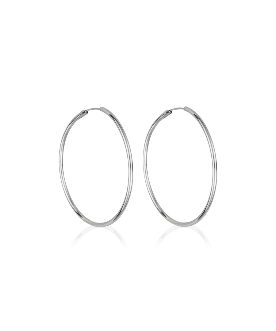 Créoles lisses white gold hoop earrings Sale - or eclat