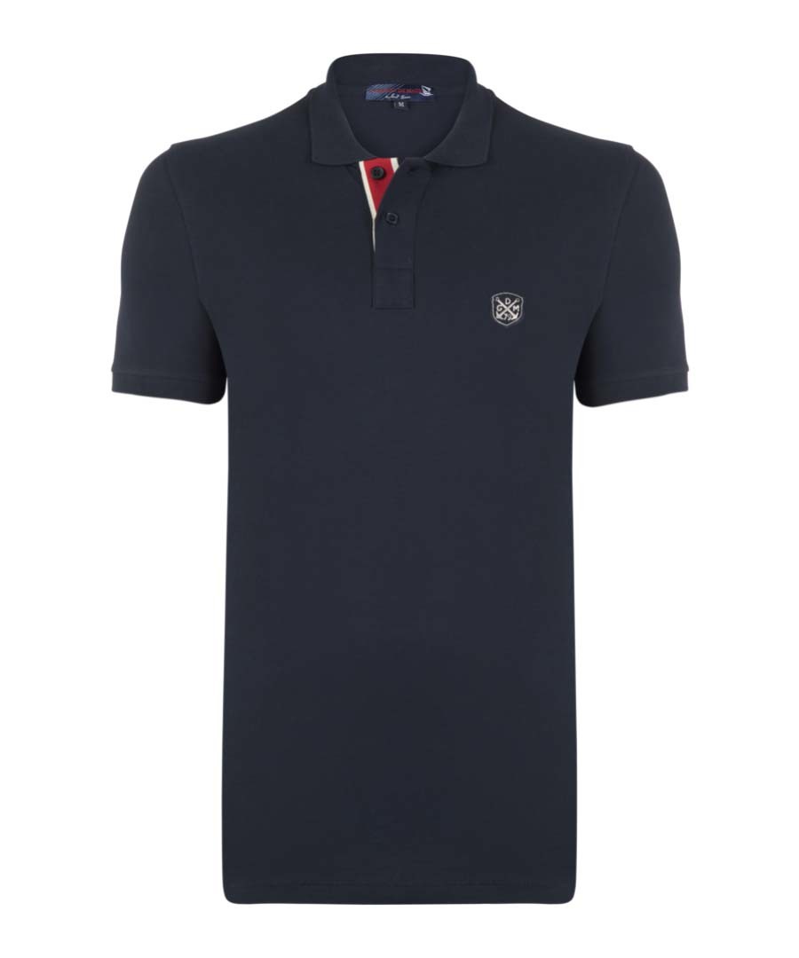 Navy logo polo shirt Sale - giorgio di mare