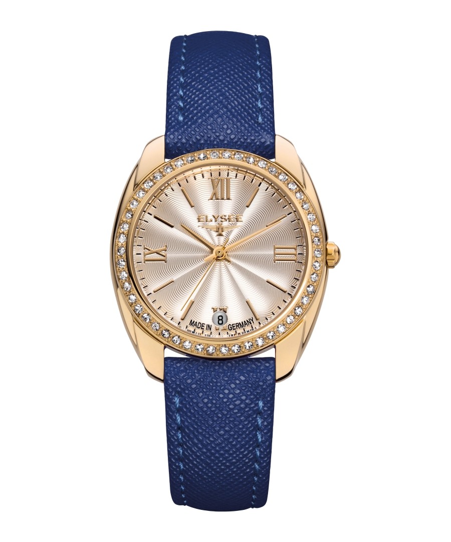 Diana blue leather strap watch Sale - Elysee