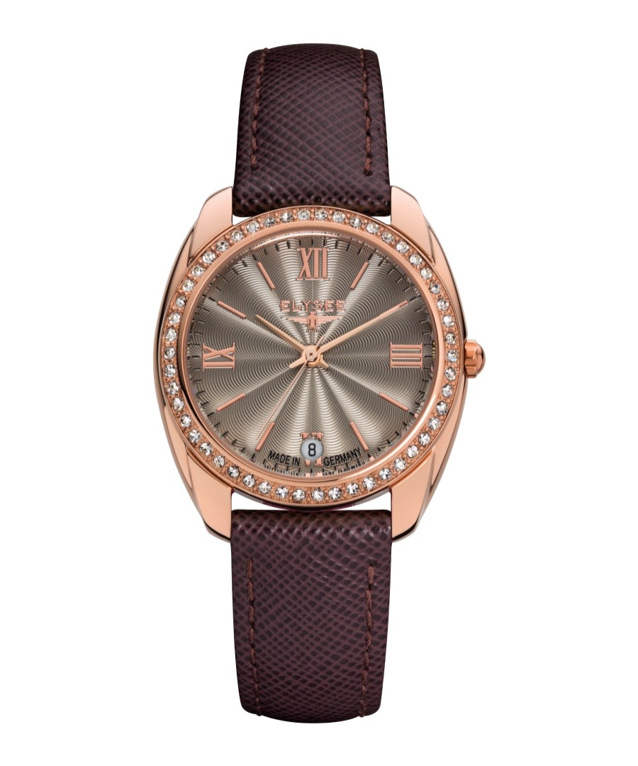 Diana charcoal leather strap watch Sale - Elysee