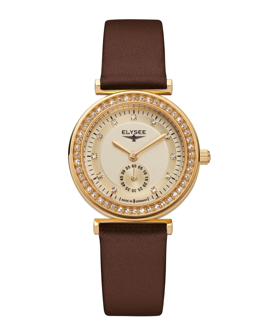Maia brown leather strap watch Sale - Elysee